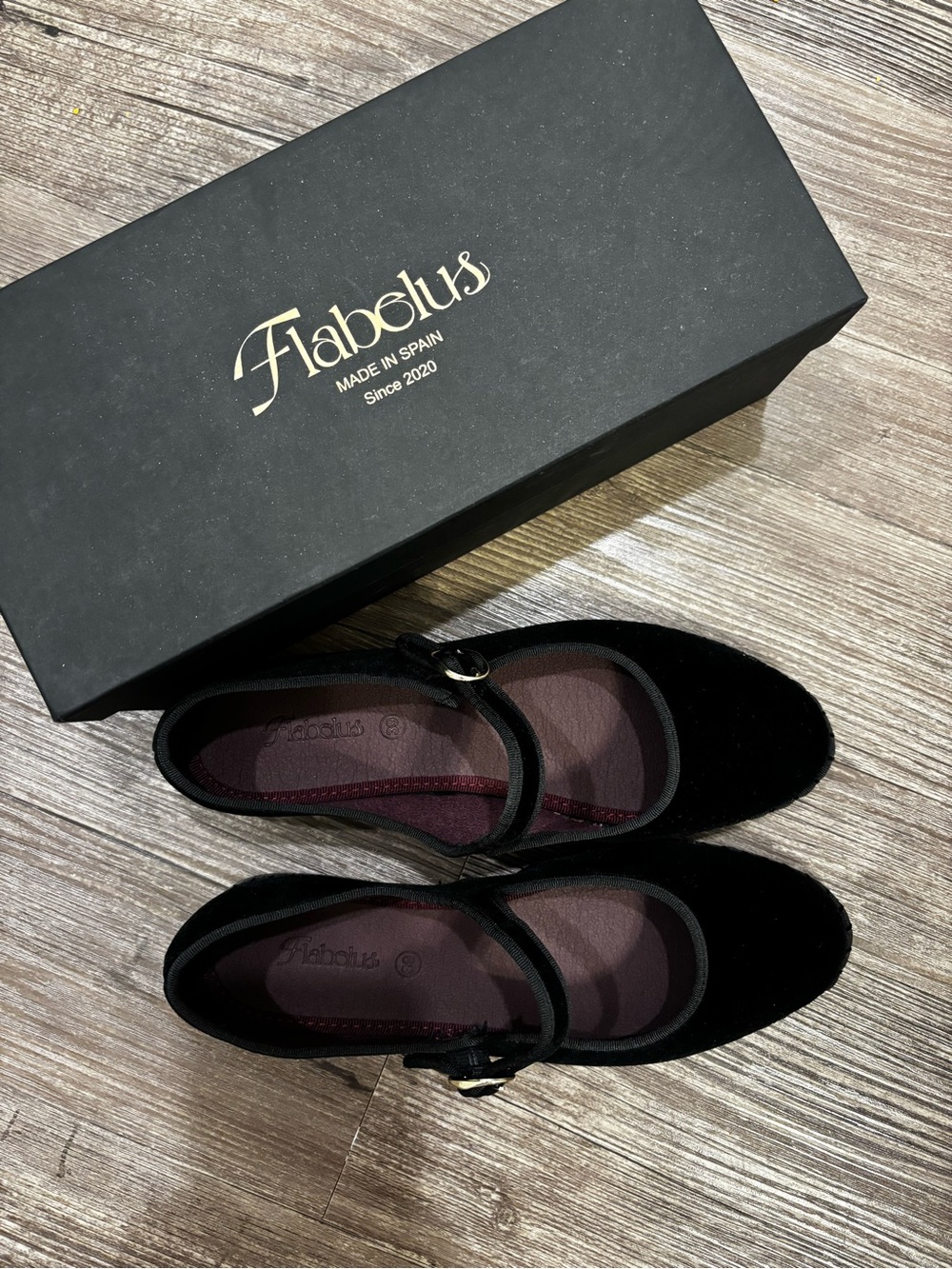 Black Velvet Mary Jane Flats